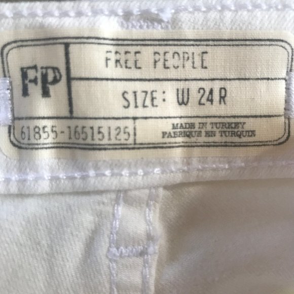 Free People Del Wray Cream Step Hem Raw Hem Jeans - Picture 11 of 11